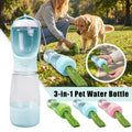 3-in-1 portable dog travel water bottle