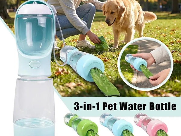 3-in-1 Portable Travel Water Bottle for Dogs
