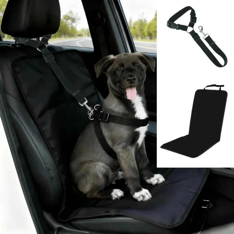 Dog car safety belt tether