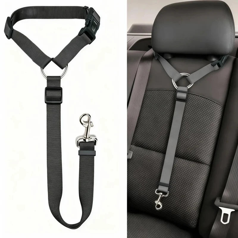 Adjustable buckle clipping into seat belt slot