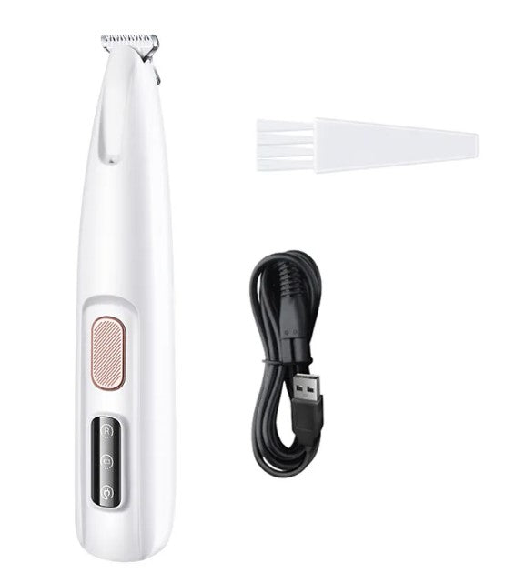 Pet Paw Trimmer with LED Light — Quiet Cordless Grooming for Dogs & Cats