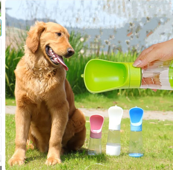 Travel Dog Water Bottle 2-in-1 — Leak-Proof Portable Pet Drinking Bottle
