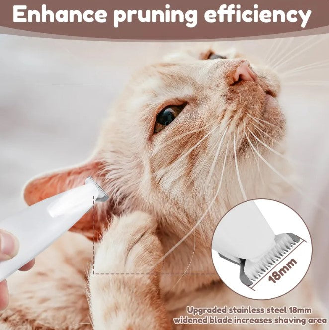 Pet Paw Trimmer with LED Light — Quiet Cordless Grooming for Dogs & Cats